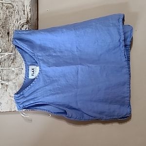 Vintage linen Flax sleeveless top medium